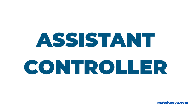 Assistant Controller Jobs Description