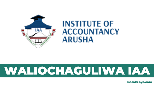 Matokeo ya Waliochaguliwa IAA Selected Applicants 2025-26 OAS