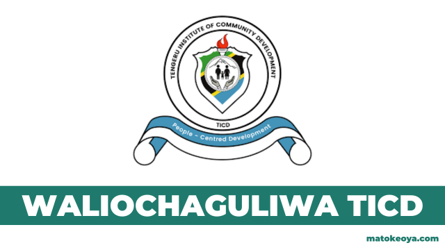 Matokeo ya Waliochaguliwa TICD Selected Applicants 2025-26 OAS