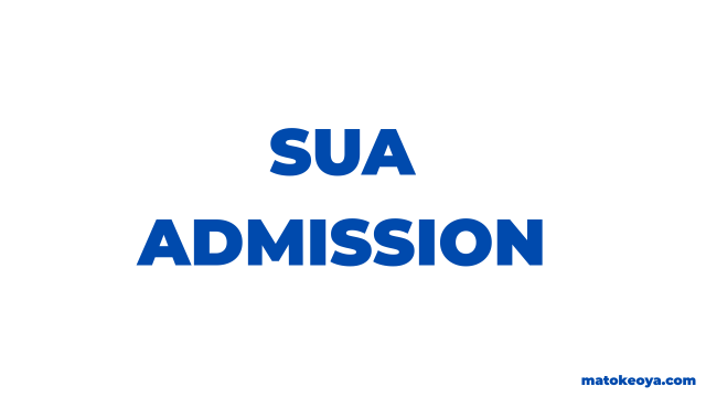 SUA Online Application 2025-2026 Admission