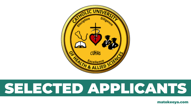 Waliochaguliwa CUHAS Selected Applicants for Ordinary Diploma Programmes 2025-26