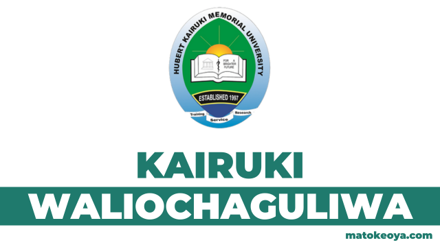 Matokeo ya Waliochaguliwa Kairuki University (KU) Selected Applicants 2025-26 OAS