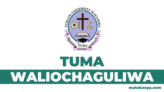 Matokeo ya Waliochaguliwa TUMA Selected Applicants 2025-26 OAS