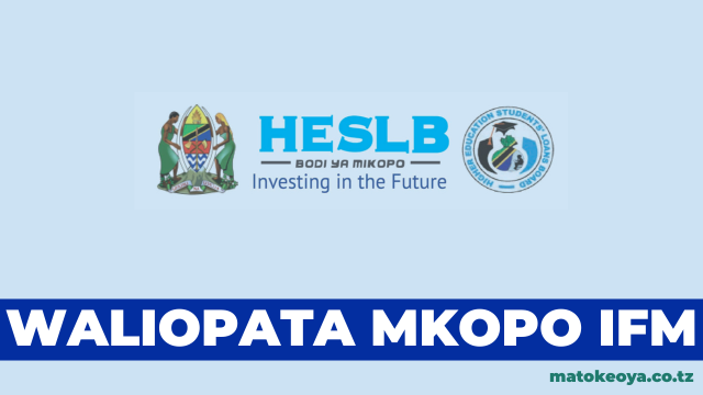 Majina Ya Waliopata Mkopo IFM pdf 2025/2026